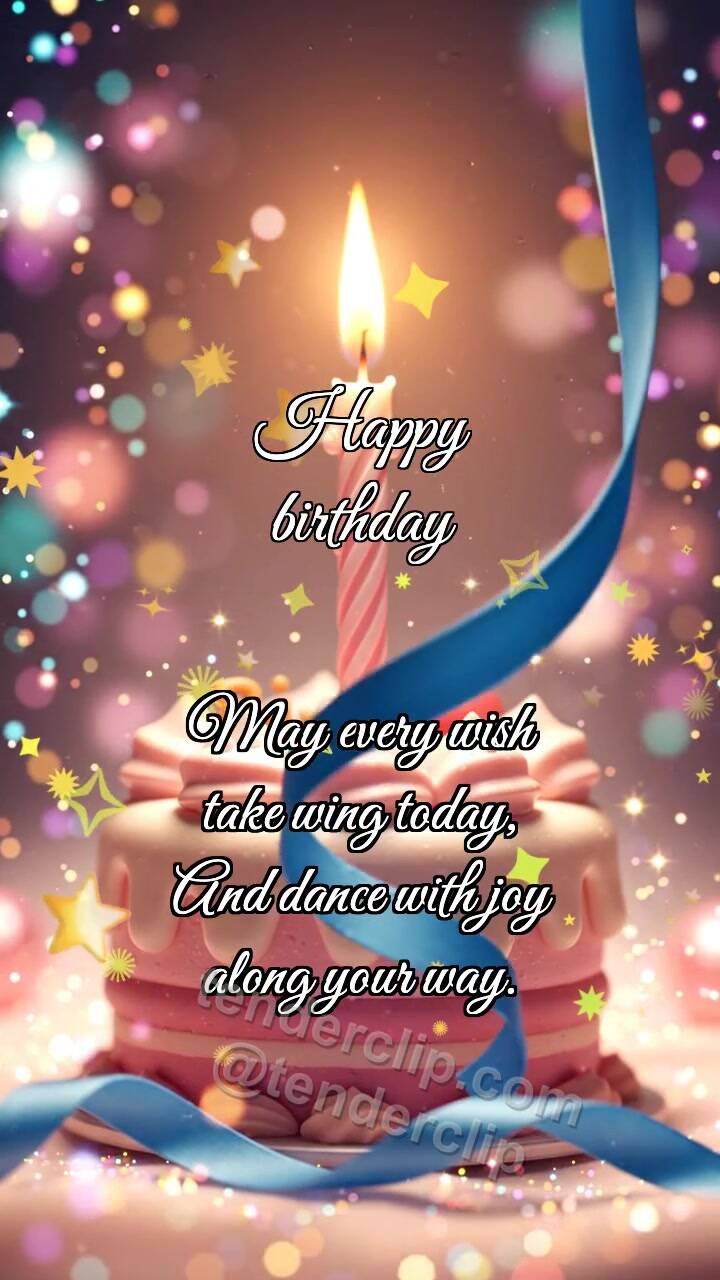 Happy birthday: Candle Gives Bow