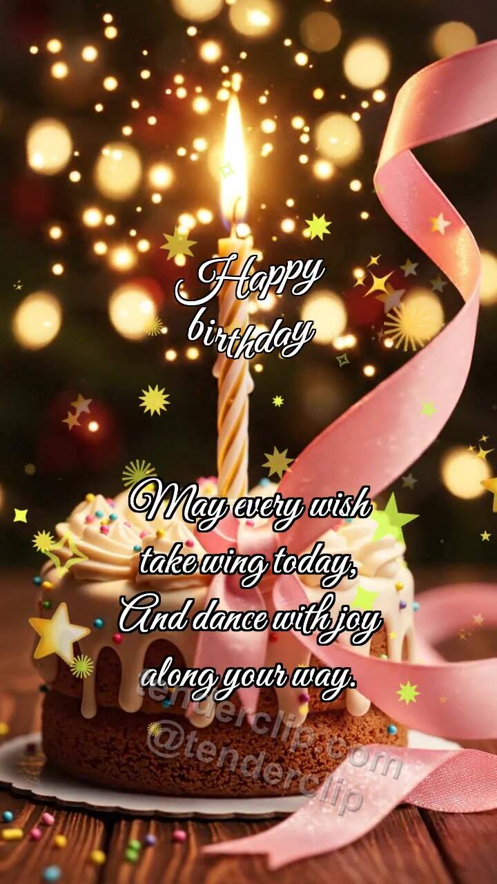 Happy birthday: Candle Gives Bow
