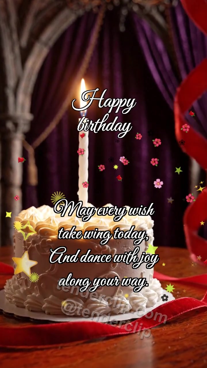 Happy birthday: Candle Gives Bow