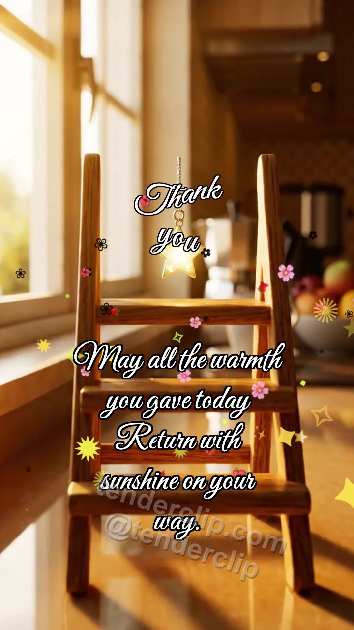 Thank you: Ladder Holds Star