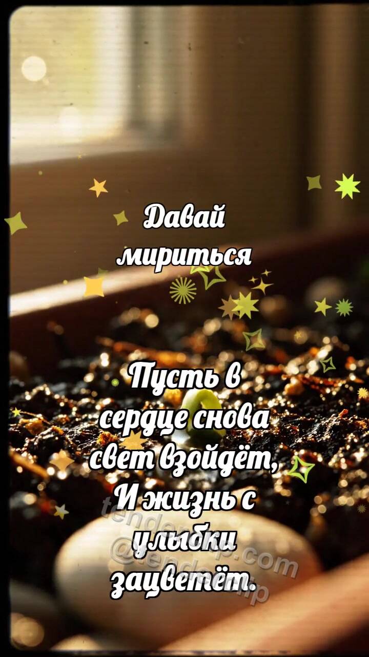 Анимационная открытка на тему Давай мириться: Семечко открывает тропинку