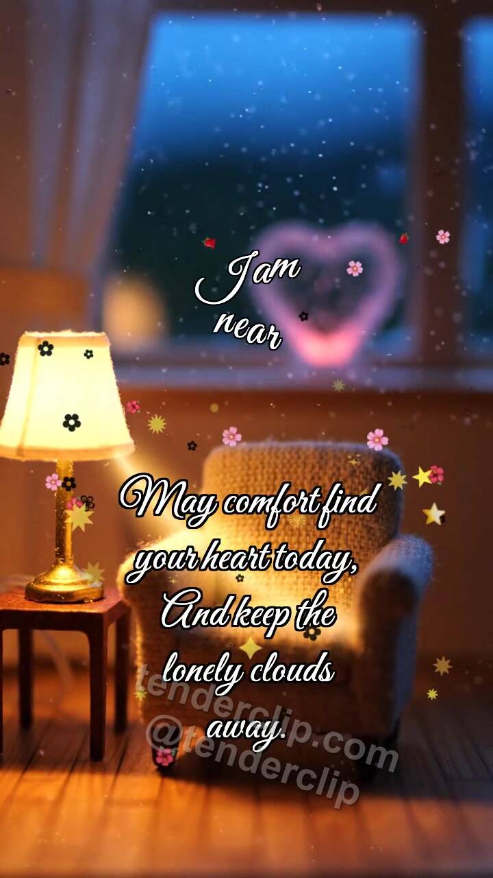 Animated greeting card about I am near: Lamp Guards Window