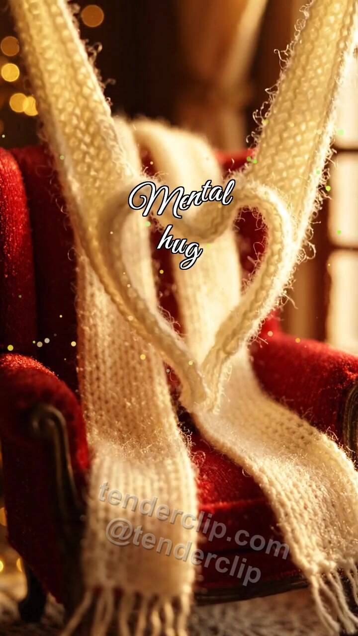 Animated greeting card about Mental hug: Scarf Waits Chair