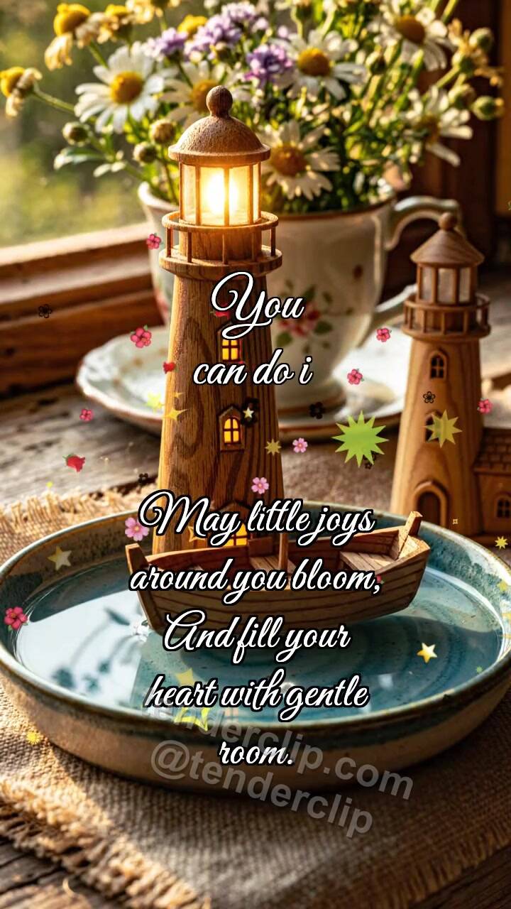 Animated greeting card about You can do it: Lighthouse Calls Boat
