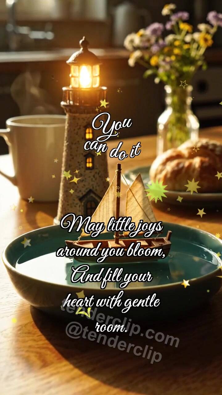 Animated greeting card about You can do it: Lighthouse Calls Boat