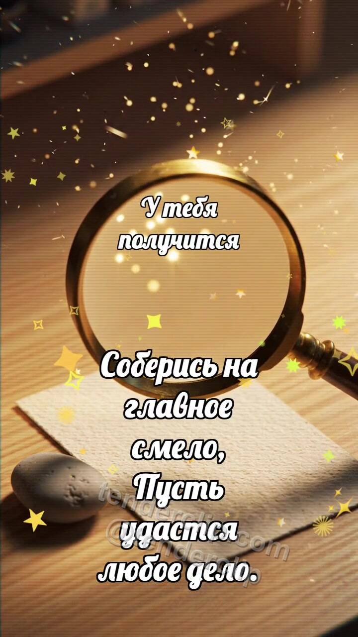 Анимационная открытка на тему У тебя получится: Лупа собирает свет