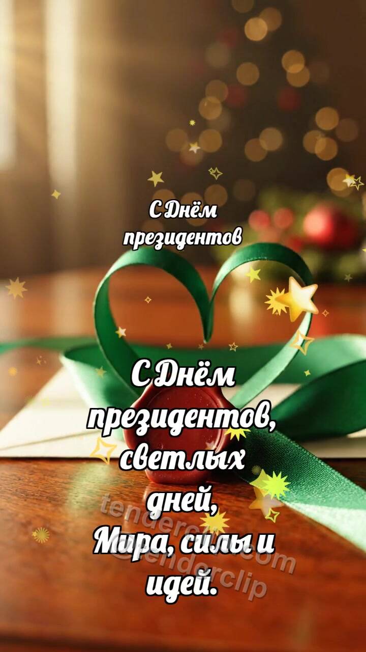 Анимационная открытка на тему С Днём президентов: Печать греет ленту