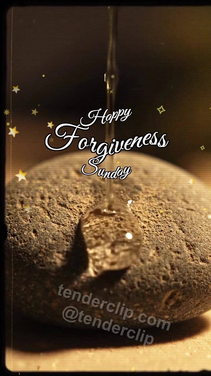 Animated greeting card about Happy Forgiveness Sunday: Warm Drop Washes Hurt