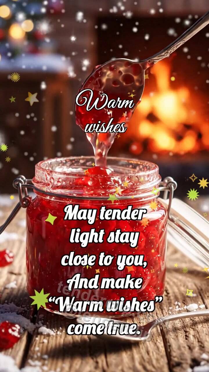 Animated greeting card about Warm wishes: Jam Glows Spoon