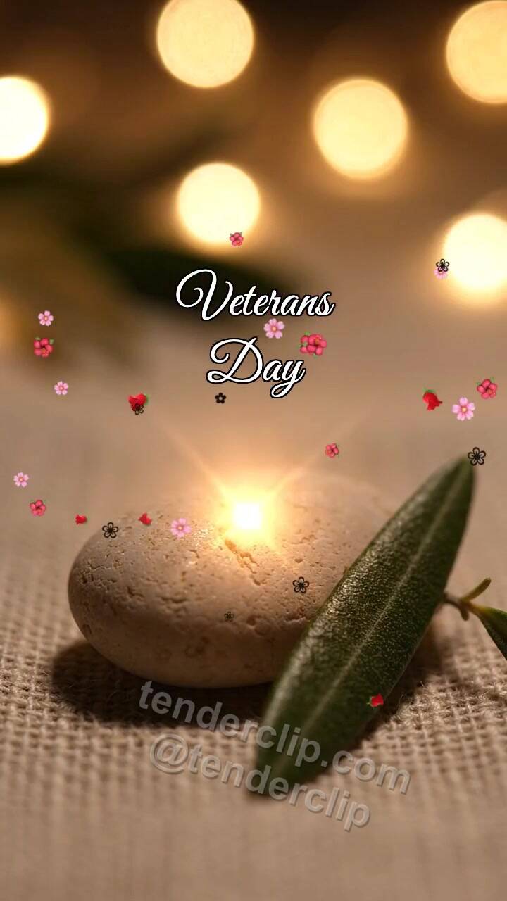 Animated greeting card about Veterans Day: Peaceful Pebble Keeps Light