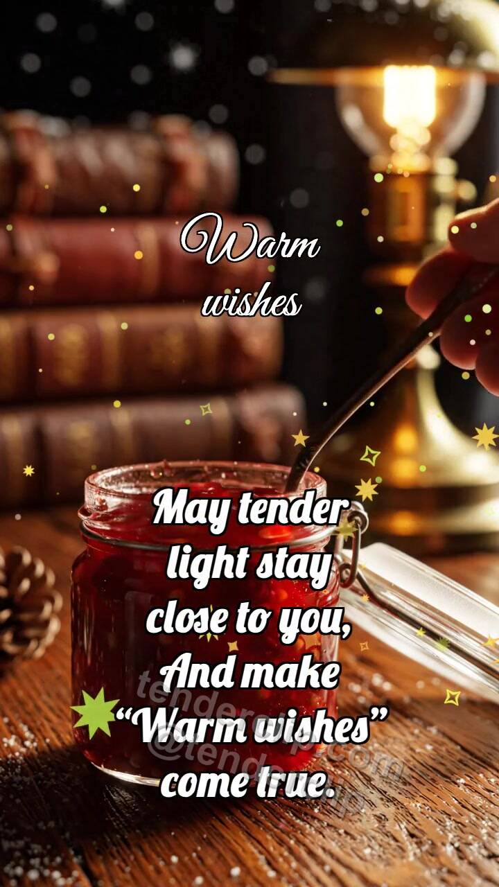 Animated greeting card about Warm wishes: Jam Glows Spoon