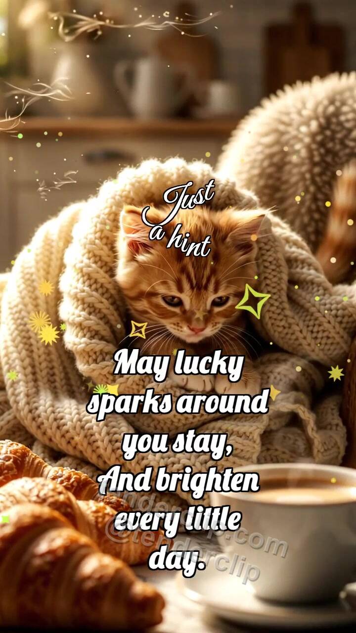 Animated greeting card about Just a hint: Kitten Under Blanket
