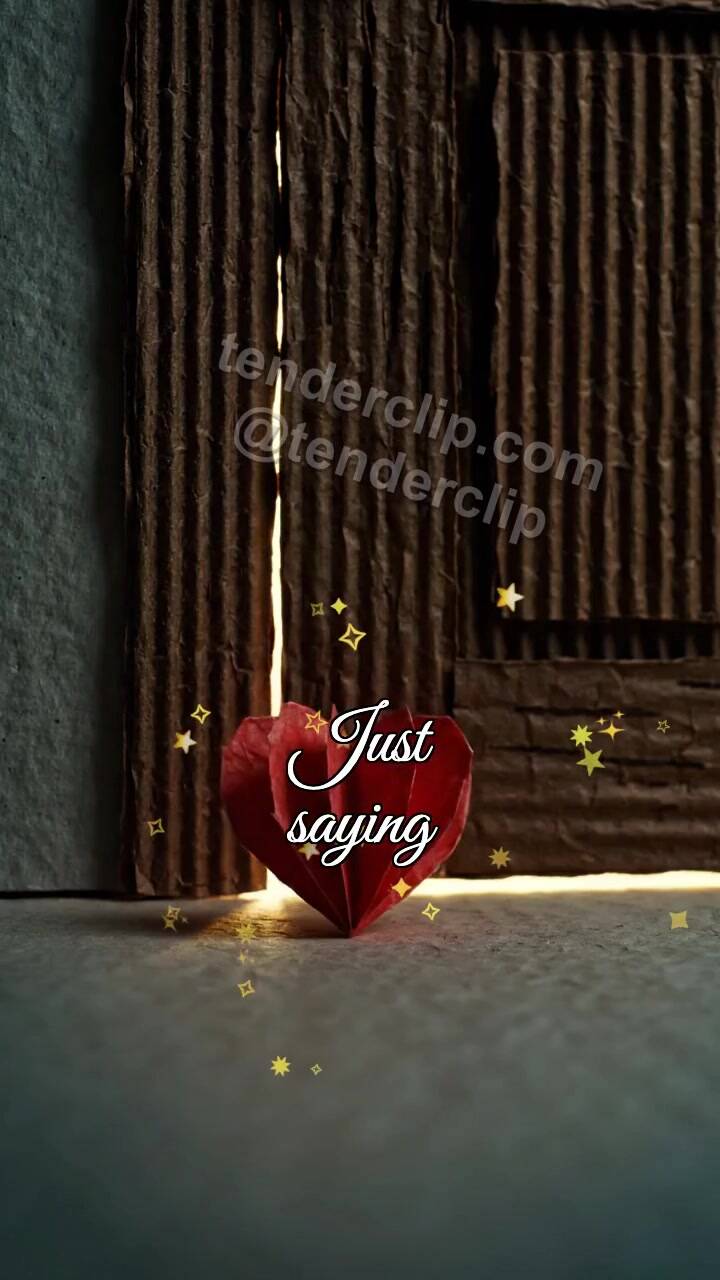 Animated greeting card about Just saying: heart under the door