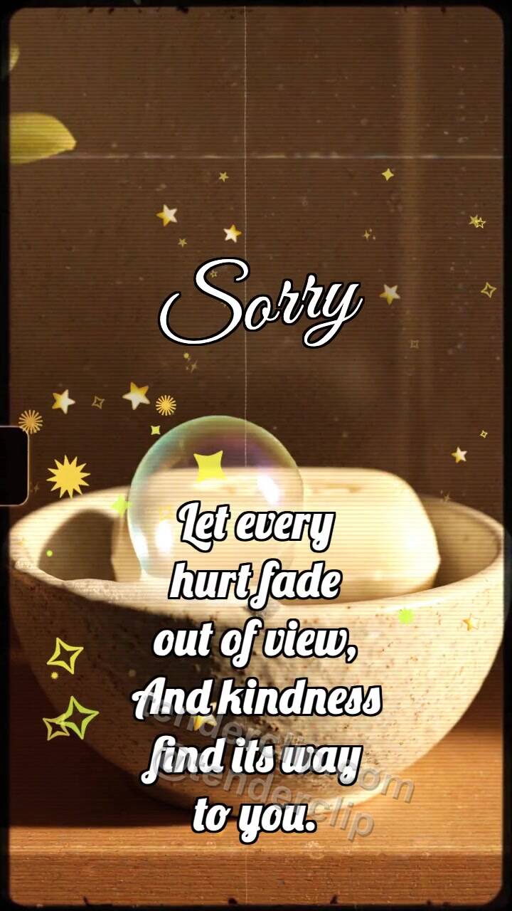 Animated greeting card about Sorry: Soap Clears Speck