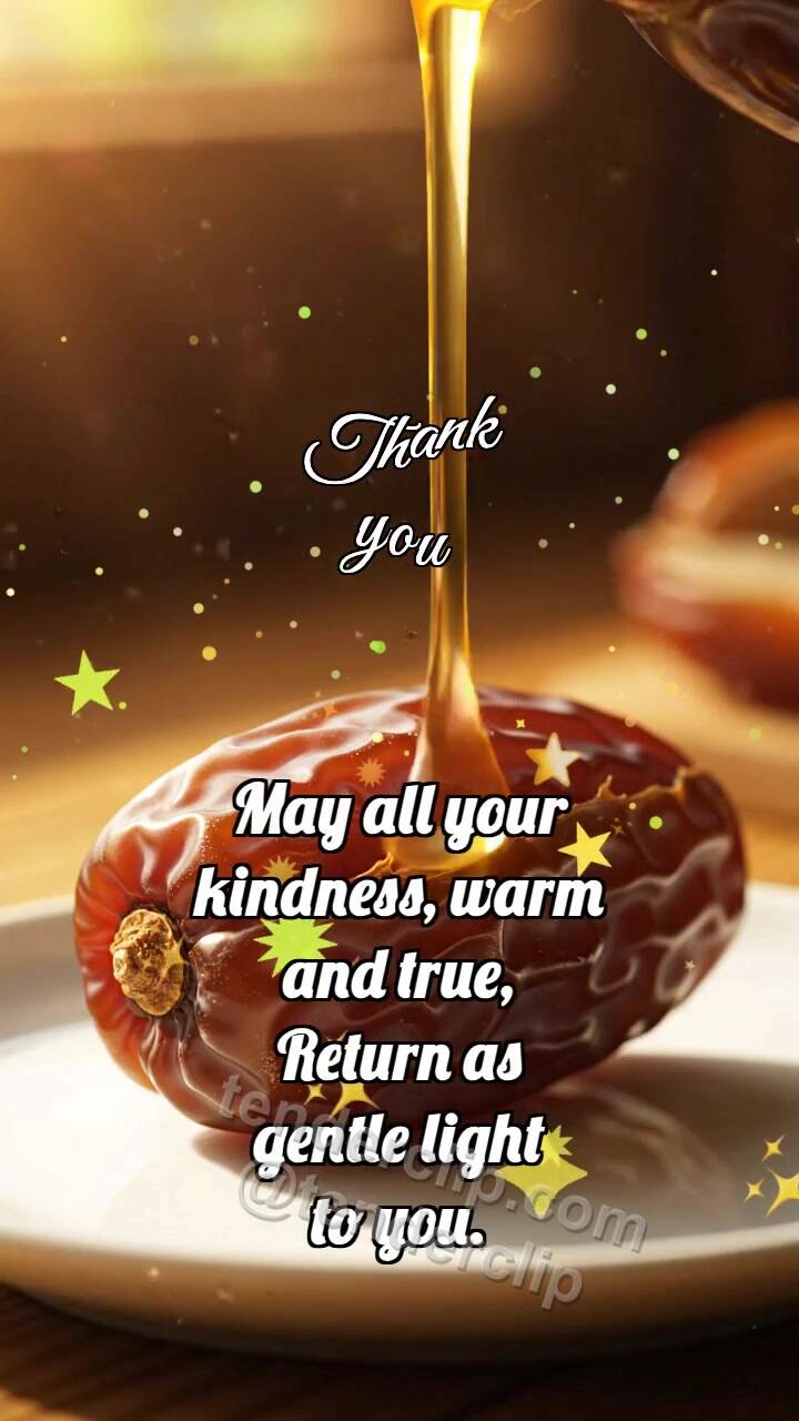 Animated greeting card about Thank you: Date Shares Sweetness