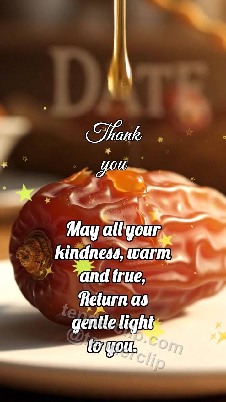 Animated greeting card about Thank you: Date Shares Sweetness