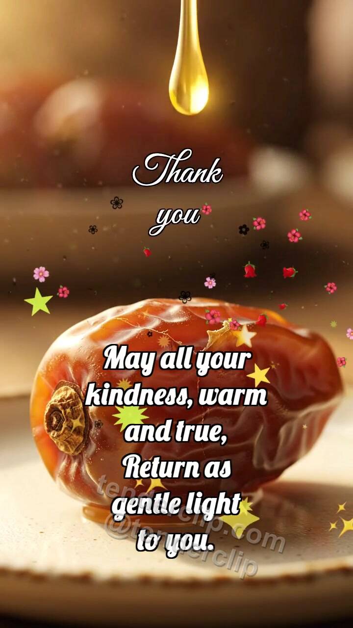 Animated greeting card about Thank you: Date Shares Sweetness