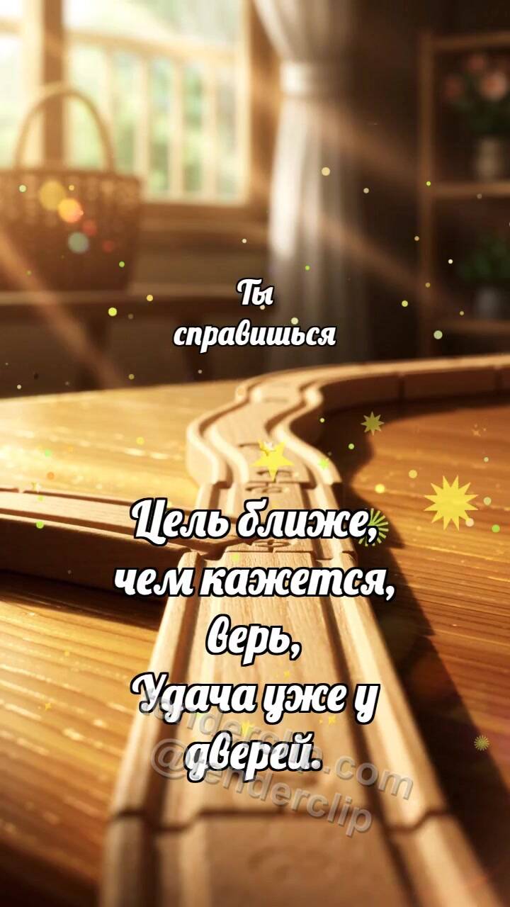 Анимационная открытка на тему Ты справишься: Рельсы сходятся впереди