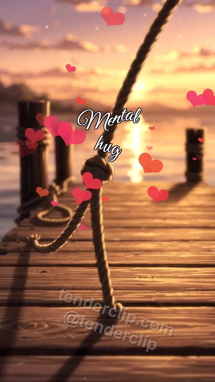 Animated greeting card about Mental hug: Dock Waits Quietly