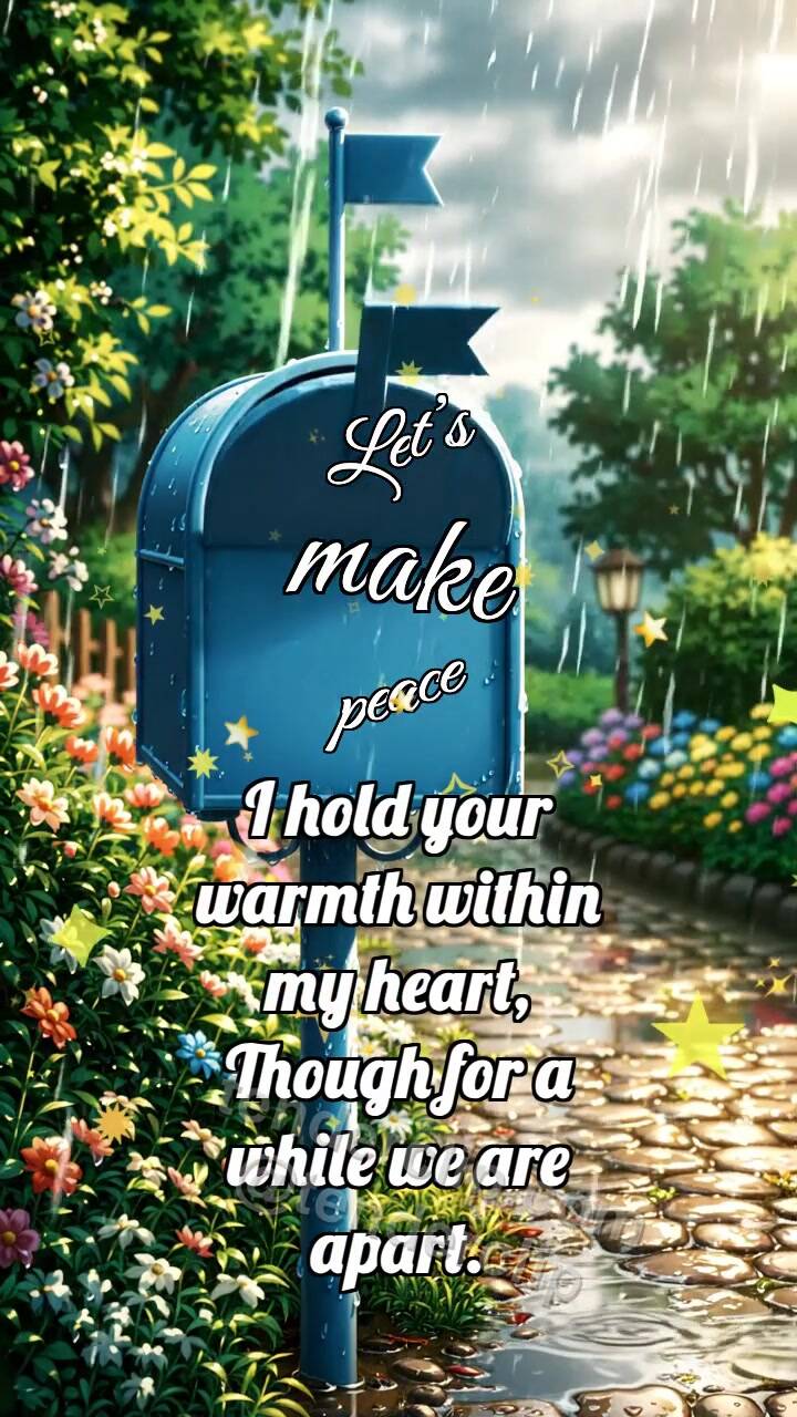 Animated greeting card about Let’s make peace: Mailbox Waits Quietly