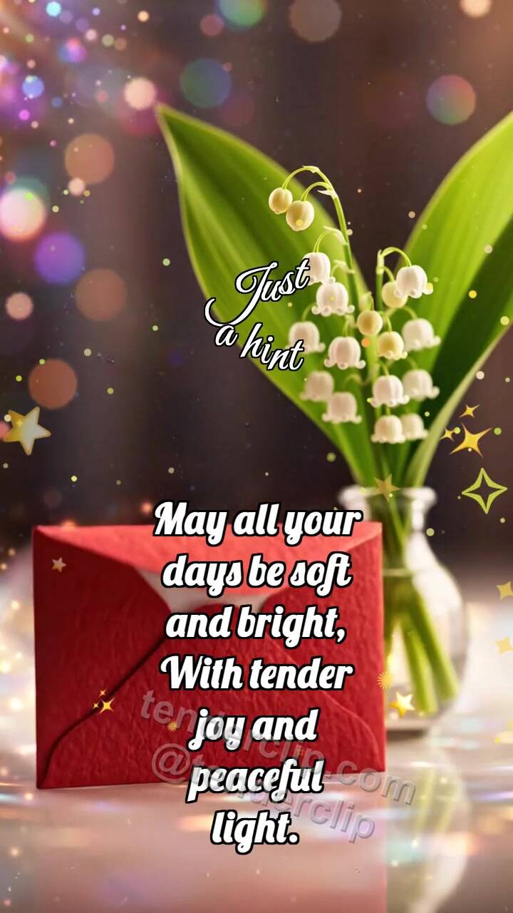 Animated greeting card about Just a hint: Cherry Envelope Slides To Lily