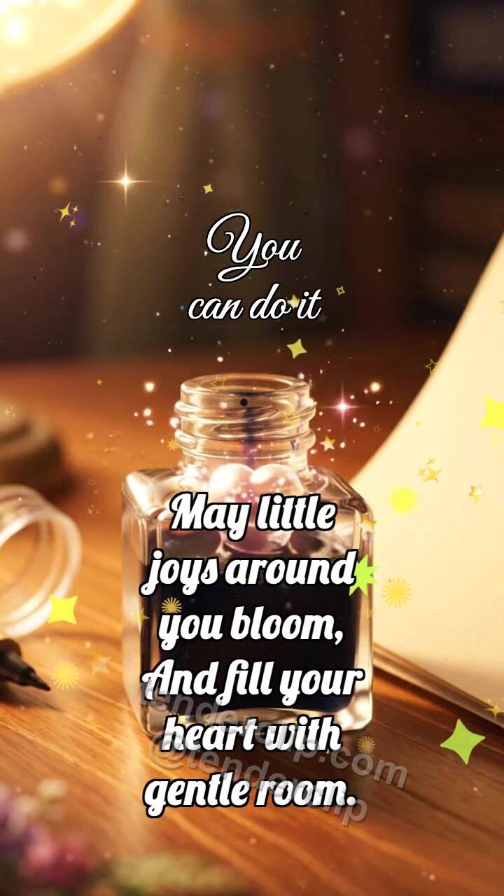 Animated greeting card about You can do it: Inkwell Catches Drop