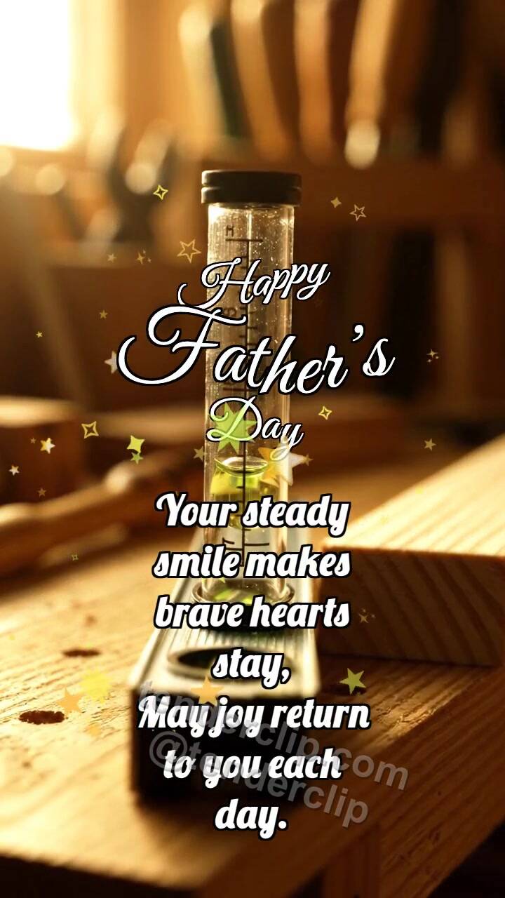 Animated greeting card about Happy Father’s Day: Level Catches Bubble
